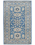 3x5 Feet Blue Kazak Afghan Hand Knotted Geometric Wool Area Rug